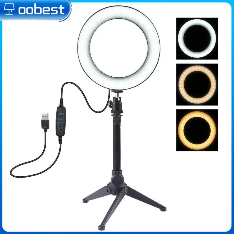 Photography Dimmable LED Selfie Ring Light Youtube Video Live 3200k Photo Studio Light With Phone Holder USB Plug Tripod
Photography Dimmable LED Selfie Ring Light Youtube Video Live 3200k Photo Studio Light With Phone Holder USB Plug Tripod