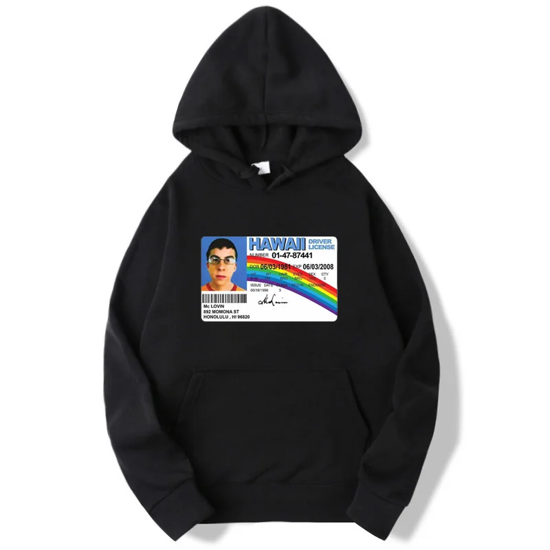 Harajuku Streetwear Mclovin Id Card Superbad Men Hoodies Teenagers Cool Unisex Couple Pullover Autumn Winter Hooded Sweatshirts
Harajuku Streetwear Mclovin Id Card Superbad Men Hoodies Teenagers Cool Unisex Couple Pullover Autumn Winter Hooded Sweatshirts