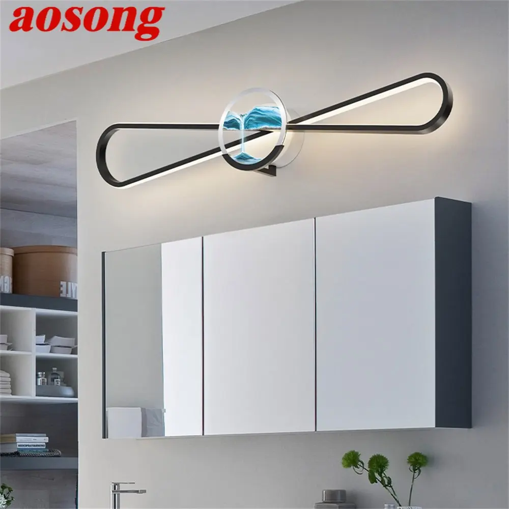 AOSONG Hourglass Mirror Front Lamp Led 3 Colors Bathroom Device Simple Gold Makeup Vanity Wall Light
AOSONG Hourglass Mirror Front Lamp Led 3 Colors Bathroom Device Simple Gold Makeup Vanity Wall Light