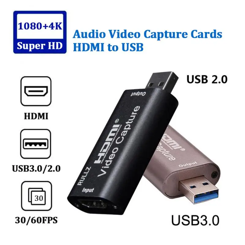 4K Video Capture Card USB 3.0 USB2.0 -compatible Grabber Recorder for Game DVD Camcorder Camera Recording Live Streaming
4K Video Capture Card USB 3.0 USB2.0 -compatible Grabber Recorder for Game DVD Camcorder Camera Recording Live Streaming