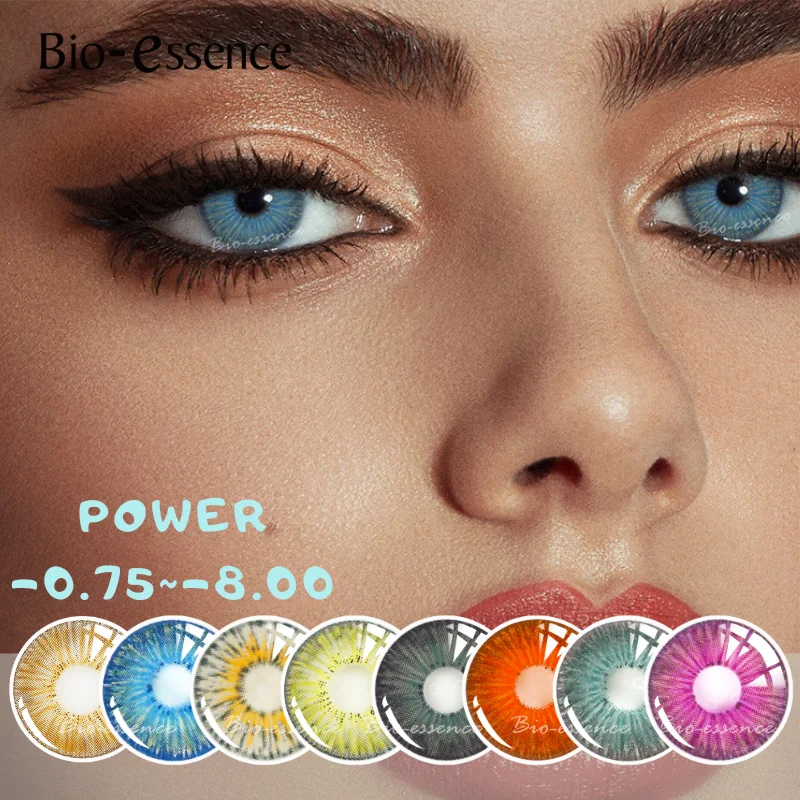Bio-essence 1 Pair Color Contact Lenses Power -0.75~-8.00 Degree Lens Natural Big Pupils Colored Eyes Contacts Lenses
Bio-essence 1 Pair Color Contact Lenses Power -0.75~-8.00 Degree Lens Natural Big Pupils Colored Eyes Contacts Lenses