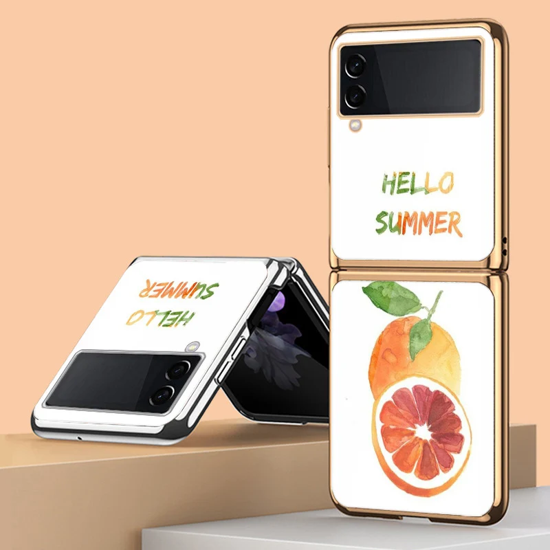 Z Flip 4 Funda Case for Samsung Galaxy Z Flip 4 3 2 1 Summer Oranges Plating Tempered Glass Coque Protection Phone Case Cover
Z Flip 4 Funda Case for Samsung Galaxy Z Flip 4 3 2 1 Summer Oranges Plating Tempered Glass Coque Protection Phone Case Cover