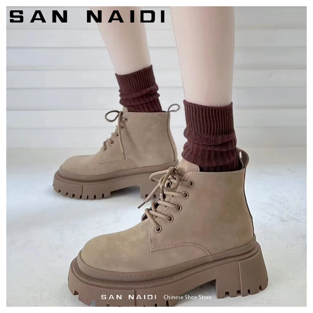 2023 Women Comfortable Ankle Ladies Thick Soles Cowboy Boots Handmade Shoes Lace Up Martin Genuine Leather Round Toe Fall Simple
2023 Women Comfortable Ankle Ladies Thick Soles Cowboy Boots Handmade Shoes Lace Up Martin Genuine Leather Round Toe Fall Simple