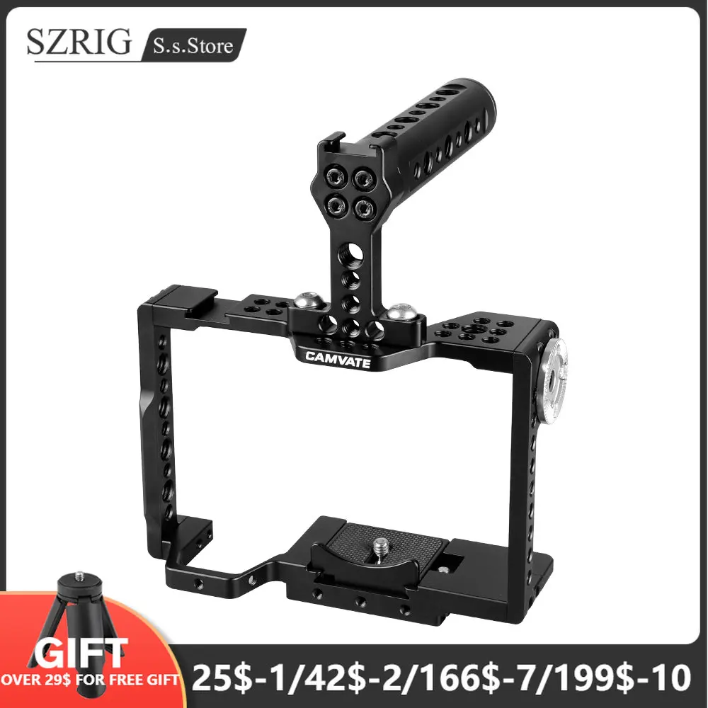 SZRIG QR Camera Cage With Rosette Mount & Aluminum Handgrip For Sony a7 II, a7R II, a7S II, a7 III, a7R III, A7r4, a9 Series
SZRIG QR Camera Cage With Rosette Mount & Aluminum Handgrip For Sony a7 II, a7R II, a7S II, a7 III, a7R III, A7r4, a9 Series
