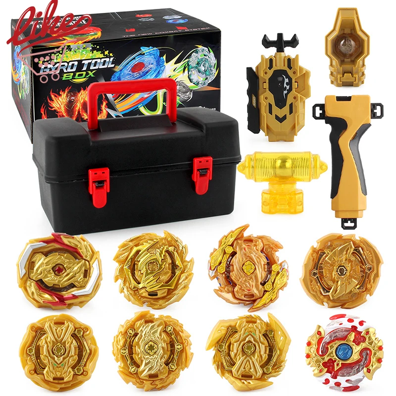 Laike Gold Devils Suit 8pcs Spinning Top Luxury Storage Box Set with Launcher Toolbox Set Toys For Children Birthday Gift
Laike Gold Devils Suit 8pcs Spinning Top Luxury Storage Box Set with Launcher Toolbox Set Toys For Children Birthday Gift