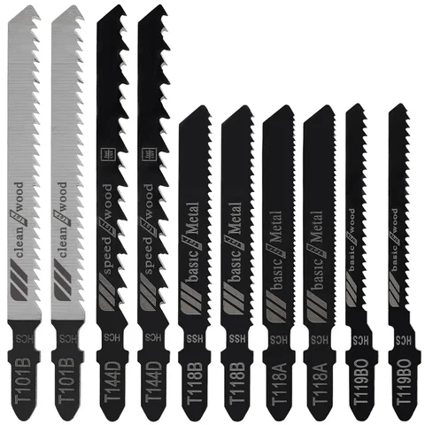 10/50 шт. набор лезвий для лобзика, Т-образный нож, лезвие для резки дерева и металла для DEWALT/Bosch/Hitachi/Makita/Milwaukee/Metabo