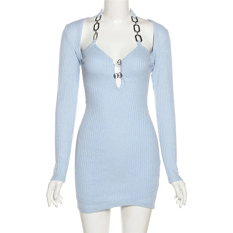 #4514 голубое вязаное платье-карандаш, Женский комплект из двух предметов, короткое платье с воротником-халтер, женское облегающее сексуальное летнее платье для вечерние НКИ и ночного клуба
#4514 голубое вязаное платье-карандаш, Женский комплект из двух предметов, короткое платье с воротником-халтер, женское облегающее сексуальное летнее платье для вечерние НКИ и ночного клуба