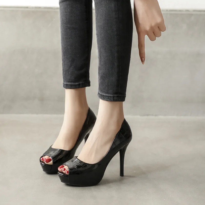 Super High Heels Women Shoes Stiletto Platform Peep Toe Shallow Mouth Sexy Single Shoes Leather Party Pumps Zapatos De Mujer2022 
Super High Heels Women Shoes Stiletto Platform Peep Toe Shallow Mouth Sexy Single Shoes Leather Party Pumps Zapatos De Mujer2022