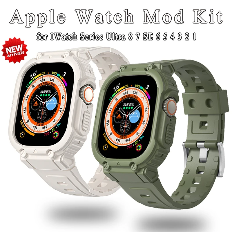 TPU Case for Apple Watch Ultra Band 49mm 44mm 45mm Watch Strap for Iwatch Series 8 7 6 5 4 SE Protective Cover Silicone Bracelet 
TPU Case for Apple Watch Ultra Band 49mm 44mm 45mm Watch Strap for Iwatch Series 8 7 6 5 4 SE Protective Cover Silicone Bracelet