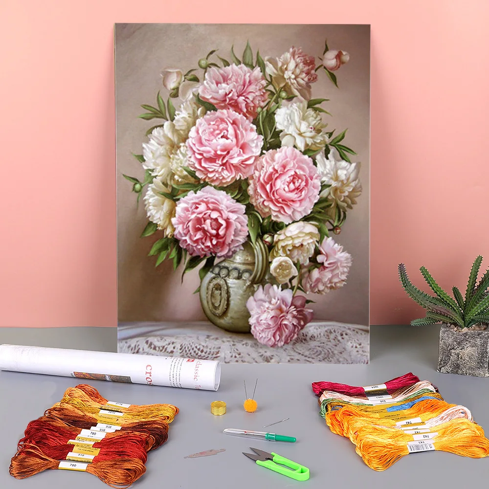 Flower Rose Printed Fabric 11CT Cross-Stitch DIY Embroidery Kit DMC Threads Painting Knitting Needlework Handiwork Wholesale
Flower Rose Printed Fabric 11CT Cross-Stitch DIY Embroidery Kit DMC Threads Painting Knitting Needlework Handiwork Wholesale