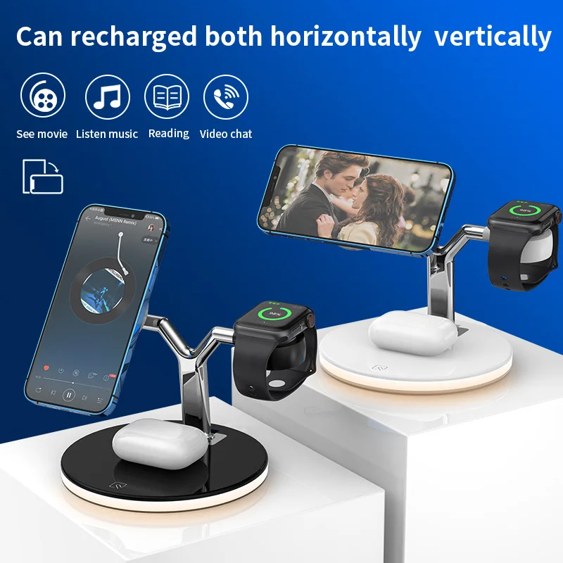 15W Fast Magnetic Wireless Charger 3 In 1 For iPhone 12 13 Huawei Samsung Xiaomi Apple iWatch Airpods Pro Smart Charging Bracket
15W Fast Magnetic Wireless Charger 3 In 1 For iPhone 12 13 Huawei Samsung Xiaomi Apple iWatch Airpods Pro Smart Charging Bracket