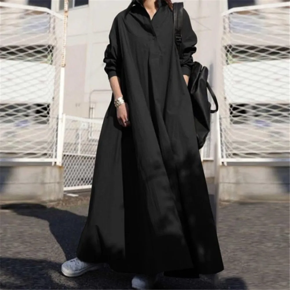 Women's Dress Japan Korean Temperament Long Sleeve Swing Solid Color Cotton Linen Retro Loose Slim Dress Autumn Spring New 2022
Women's Dress Japan Korean Temperament Long Sleeve Swing Solid Color Cotton Linen Retro Loose Slim Dress Autumn Spring New 2022