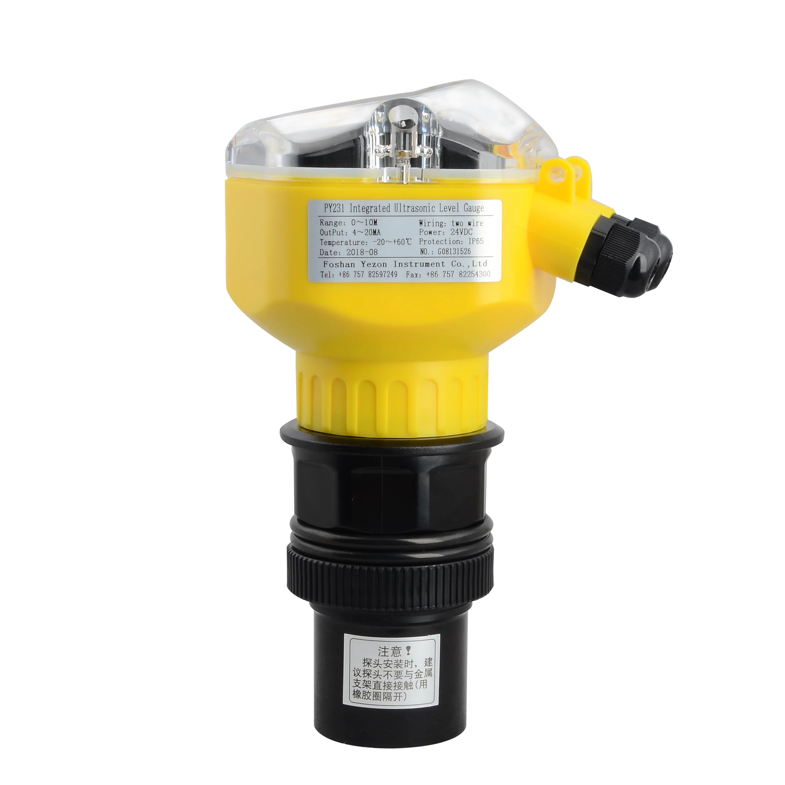 Water Tank Contents Measurement Ultrasonic Level Transmitter Ultrasonic Level Sensor RS232 RS485 4-20ma 1 Years OEM,ODM Plastic
Water Tank Contents Measurement Ultrasonic Level Transmitter Ultrasonic Level Sensor RS232 RS485 4-20ma 1 Years OEM,ODM Plastic