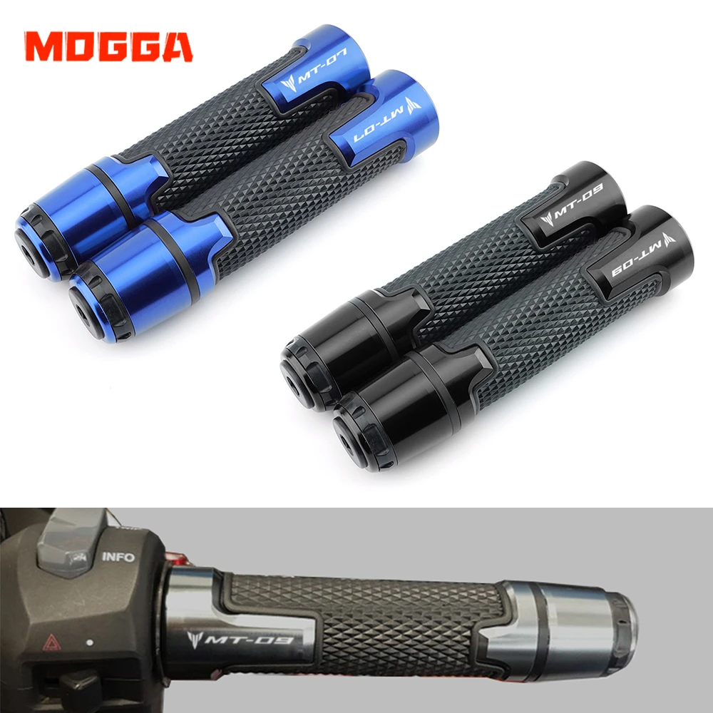 

For Yamaha MT07 MT09 FZ07 FZ MT 07 09 7/8" 22MM Moto Handle Hand Handlebar Grips End Plugs 2014 2015 2016 2017 2018 2019 2020