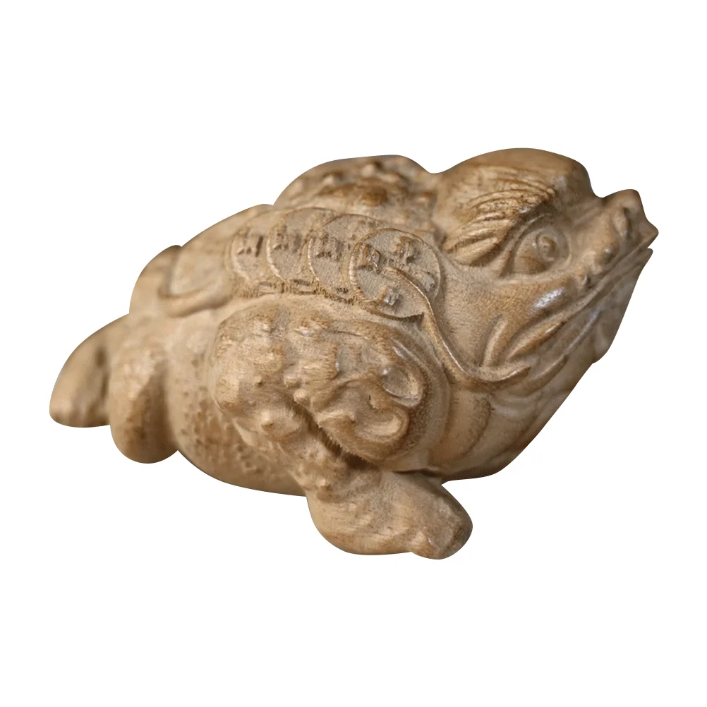 Wood Carved Toad Decoration Home Office Cabinet Wooden Tea Pet Ornament 
Wood Carved Toad Decoration Home Office Cabinet Wooden Tea Pet Ornament