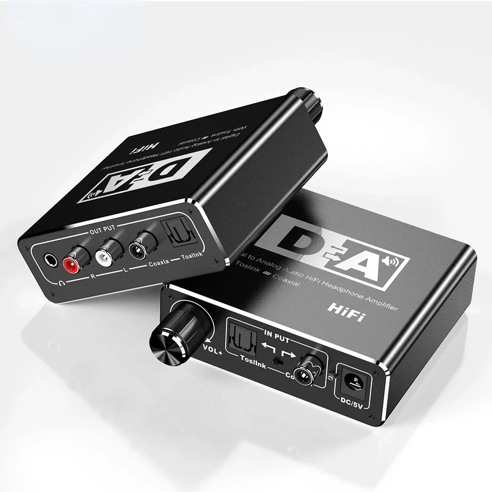 Hifi DAC Amp Digital To Analog Audio Converter RCA 3.5mm Headphone Amplifier Toslink Optical Coaxial Output Portable Dac 24bit
Hifi DAC Amp Digital To Analog Audio Converter RCA 3.5mm Headphone Amplifier Toslink Optical Coaxial Output Portable Dac 24bit