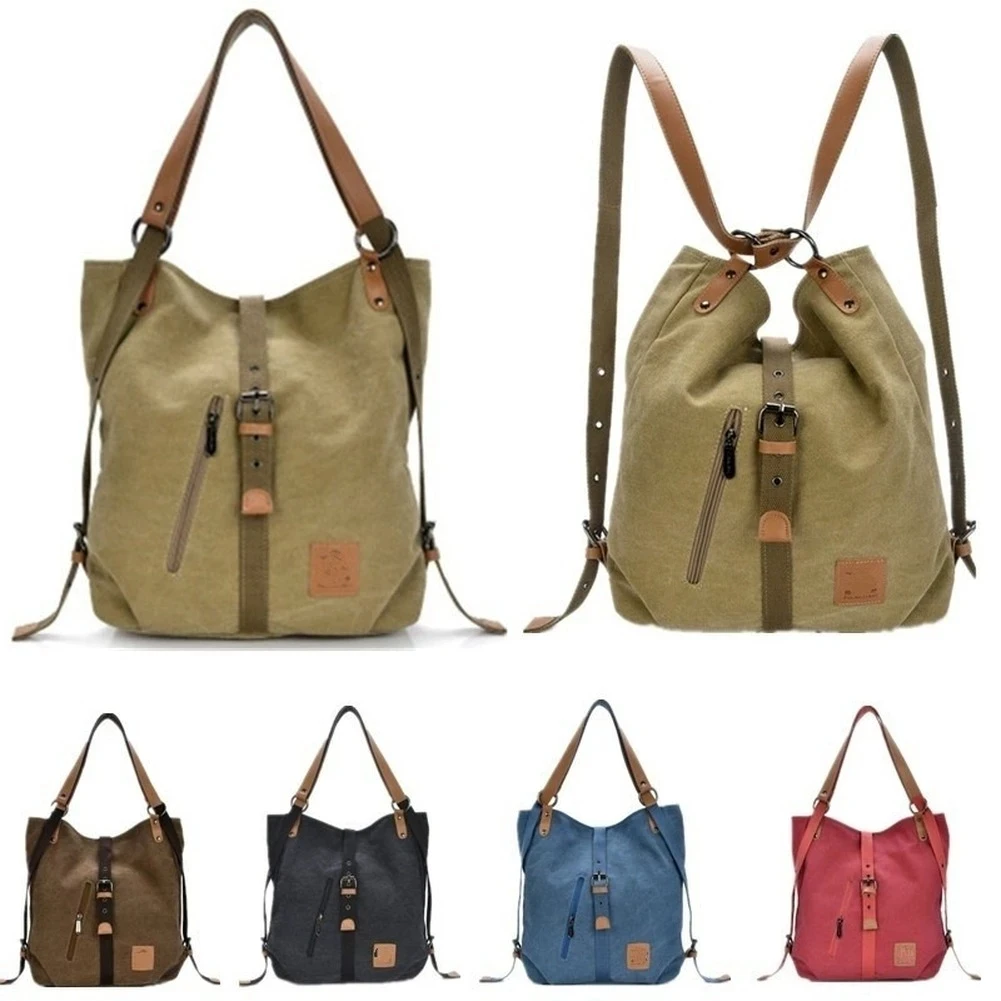 Women Canvas Dual Purpose Bag Multifunctional Satchels Large Capacity Handbag Shoulder Backpack Anti Theft Schoolbag Travel Bags
Women Canvas Dual Purpose Bag Multifunctional Satchels Large Capacity Handbag Shoulder Backpack Anti Theft Schoolbag Travel Bags