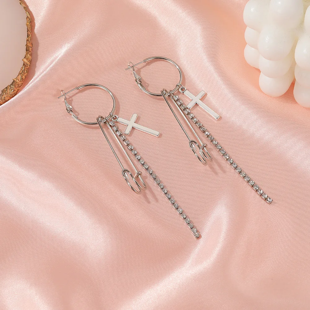 Long Earrings Hiphop Vintage Cross Drop Earrings For Women Punk Earing Jewelry Silver Color Rock Tassel Earrings
Long Earrings Hiphop Vintage Cross Drop Earrings For Women Punk Earing Jewelry Silver Color Rock Tassel Earrings