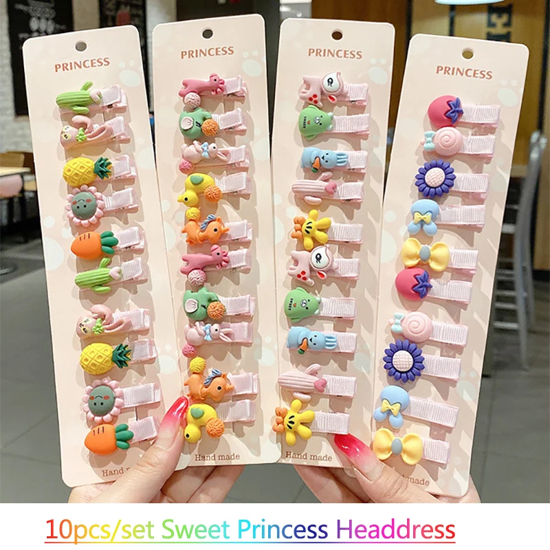 10pcs/set Girls Cute Cartoon Hairpins Sweet Headband kid Hair Clip Hairpin Hair Accessories Jewelry Princess Headdress Whoesales
10pcs/set Girls Cute Cartoon Hairpins Sweet Headband kid Hair Clip Hairpin Hair Accessories Jewelry Princess Headdress Whoesales