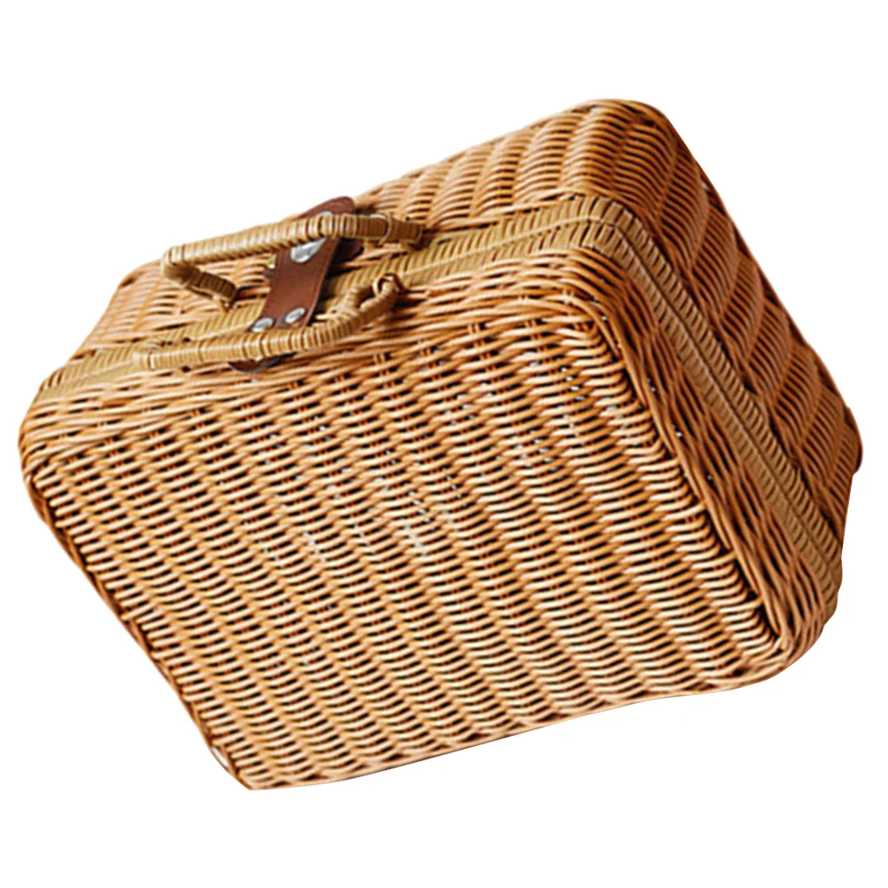 Imitation Rattan Suitcase Woven Storage Baskets Decorative Handmade Picnic Hamper Handwoven Retro Simulated Vintage Ratan
Imitation Rattan Suitcase Woven Storage Baskets Decorative Handmade Picnic Hamper Handwoven Retro Simulated Vintage Ratan