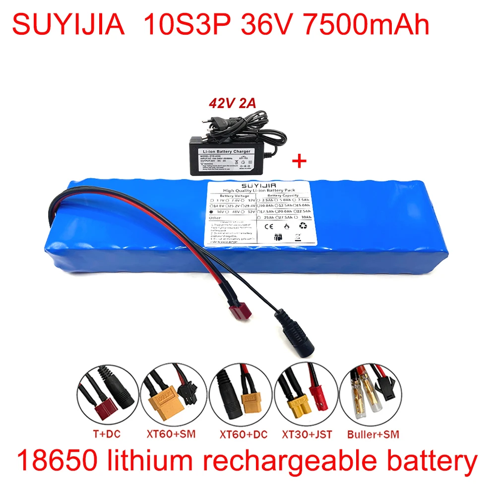 

10S3P 36V 7.5AH 18650 Lithium Battery Pack for Electric Bicycle Electric Scooter Electric Wheelchair Large Capacity Battery