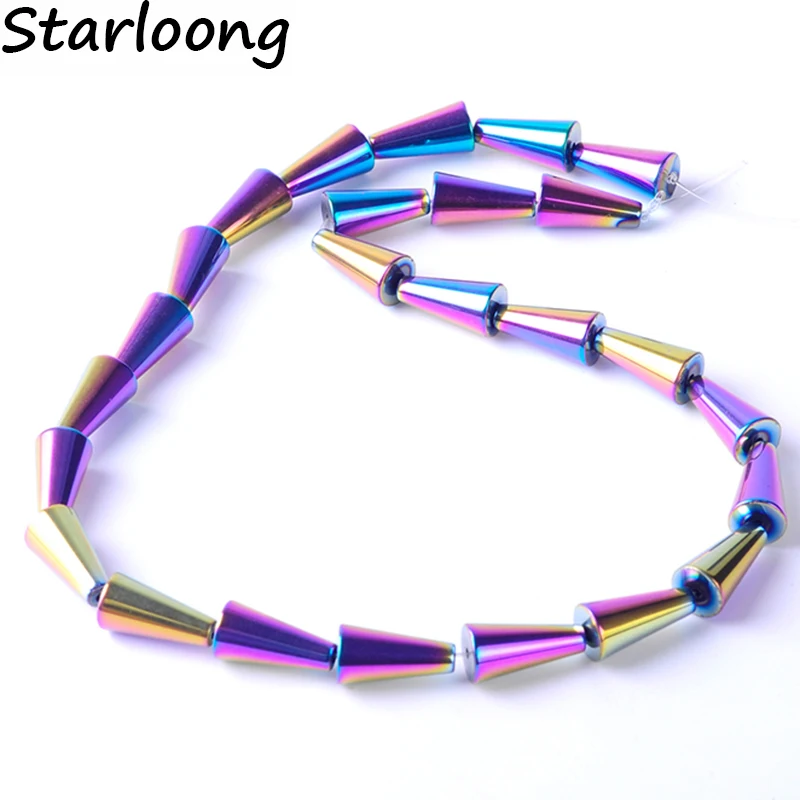Top quality 8*16mm Natural stone bright multicolor Cone shape loose hematite beads for DIY jewelry necklace making
Top quality 8*16mm Natural stone bright multicolor Cone shape loose hematite beads for DIY jewelry necklace making