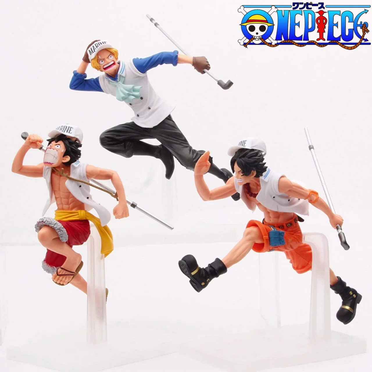 

17CM 3pcs/lot Anime Figure Toys Monkey D Luffy Portgas Ace Sabo Running Brother Collectible Figure Model Dolls Gifts Boy Gift