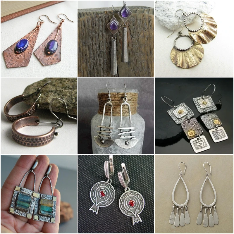 Vintage Ethnic Antique Metal Drop Earrings for Women Punk Jewelry Hollow Handmade Statement Dangle Earrings Aretes
Vintage Ethnic Antique Metal Drop Earrings for Women Punk Jewelry Hollow Handmade Statement Dangle Earrings Aretes