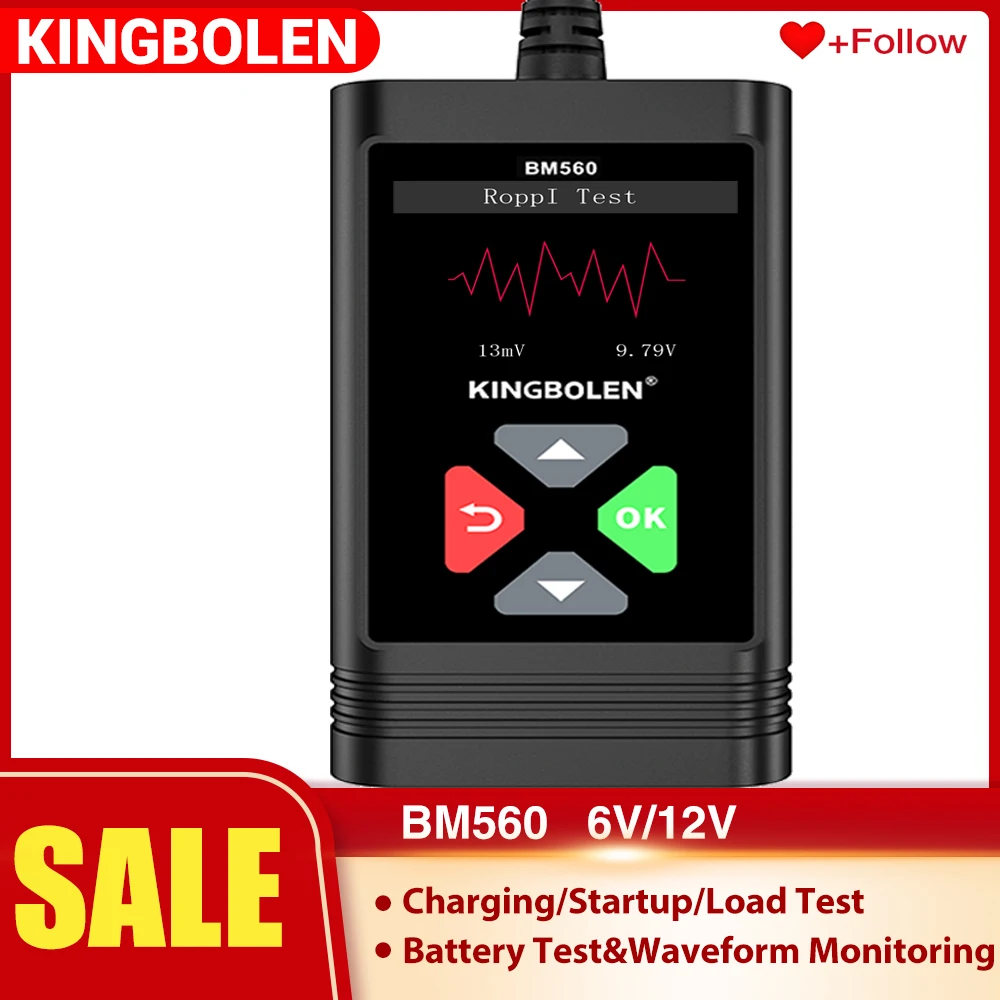 Автомобильный анализатор аккумуляторов BM560 6 в 12 В 100-2000 CCA 2-220AH, проверка емкости запуска автомобиля PK KW600 KW650
Автомобильный анализатор аккумуляторов BM560 6 в 12 В 100-2000 CCA 2-220AH, проверка емкости запуска автомобиля PK KW600 KW650