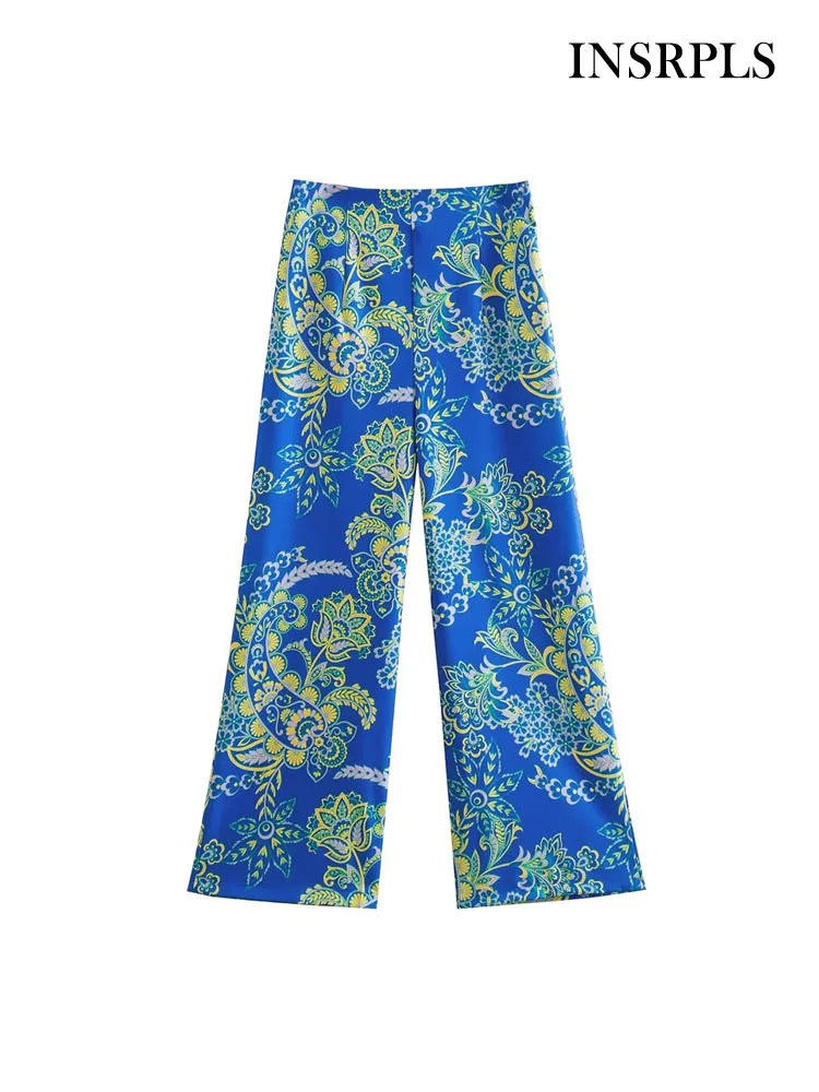 INSRPLS Women Fashion Printed Straight Pants Vintage High Waist Side Zipper Female Ankle Trousers Mujer
INSRPLS Women Fashion Printed Straight Pants Vintage High Waist Side Zipper Female Ankle Trousers Mujer