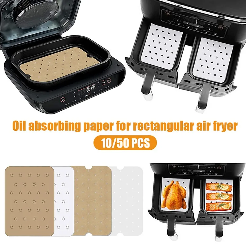 50pcs Air Fryer Liners Perforated Non-stick Mat Air Fryer Paper Steaming Baking Cooking White Pot Oil Paper Baking Accessories
50pcs Air Fryer Liners Perforated Non-stick Mat Air Fryer Paper Steaming Baking Cooking White Pot Oil Paper Baking Accessories