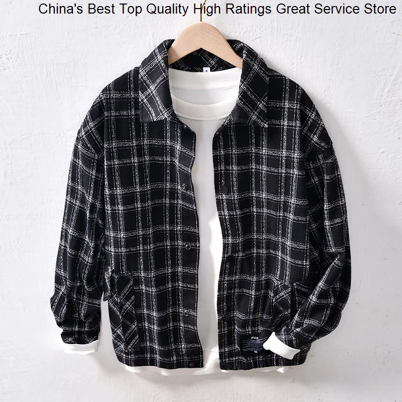 Plaid Vintage Contrast Men Color Autumn New Lapel Multi-pocket Long Sleeve Jacket Large Size Casual Wild Cardigan Coat
Plaid Vintage Contrast Men Color Autumn New Lapel Multi-pocket Long Sleeve Jacket Large Size Casual Wild Cardigan Coat