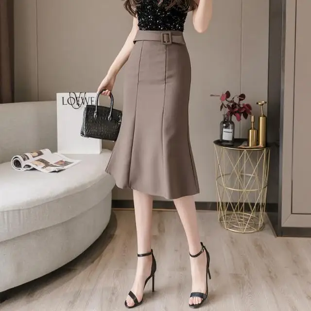New Arrival Elegant Sashes Casual Fishtail Skirt Fresh Sweet Knee Length Slim Ruffles Mermaid Bodycon Skirts Faldas Ropa Mujer
New Arrival Elegant Sashes Casual Fishtail Skirt Fresh Sweet Knee Length Slim Ruffles Mermaid Bodycon Skirts Faldas Ropa Mujer