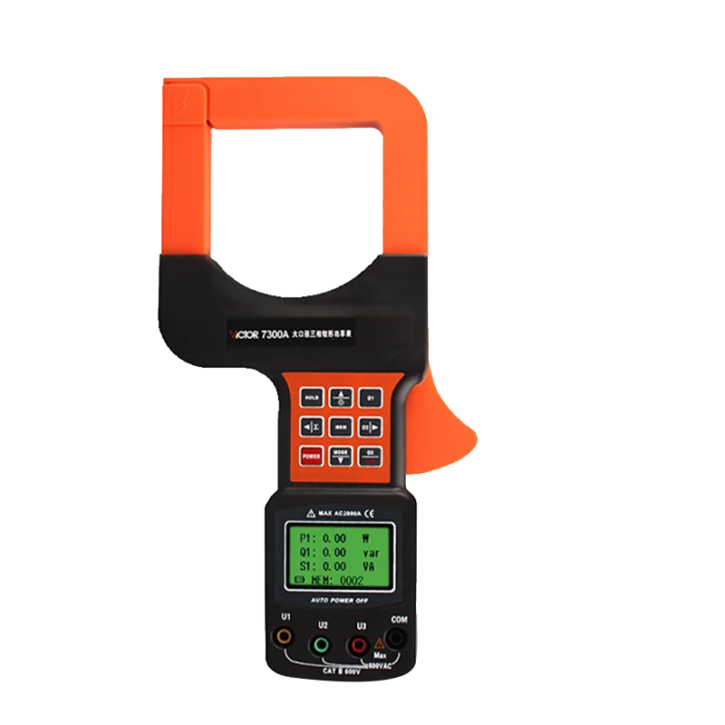 VICTOR 7300A 2000A 1200KW AC 600V Digital Three Phase Power Clamp Meter Measure Big Current/ High Power Electrical Tester
VICTOR 7300A 2000A 1200KW AC 600V Digital Three Phase Power Clamp Meter Measure Big Current/ High Power Electrical Tester