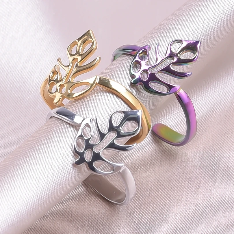 Plant Leaf Charm Ring Open Adjustable Stainless Steel Ring Gift For Women Men Accessories Summer Finger Jewelry Wedding Party
Plant Leaf Charm Ring Open Adjustable Stainless Steel Ring Gift For Women Men Accessories Summer Finger Jewelry Wedding Party