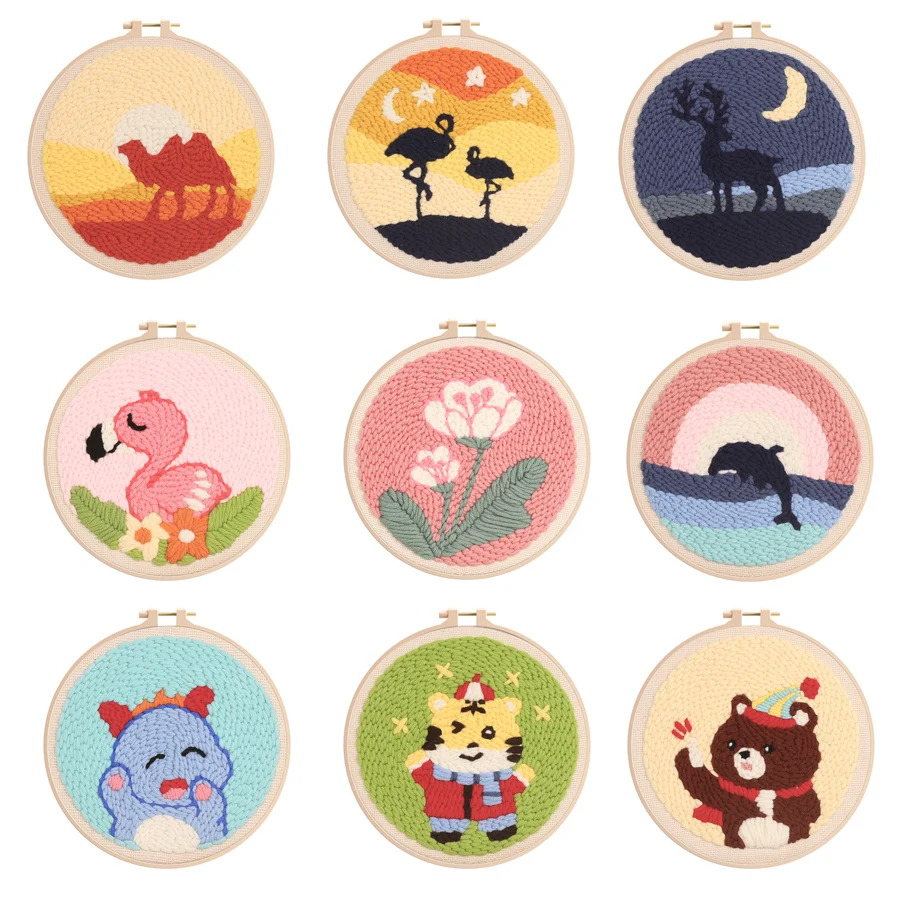 Women Camel Flamingo Deer Animal Poke Punch Kit Wool Yarn Embroidery Kit For Beginner DIY Kids Children Gift Wholesales
Women Camel Flamingo Deer Animal Poke Punch Kit Wool Yarn Embroidery Kit For Beginner DIY Kids Children Gift Wholesales