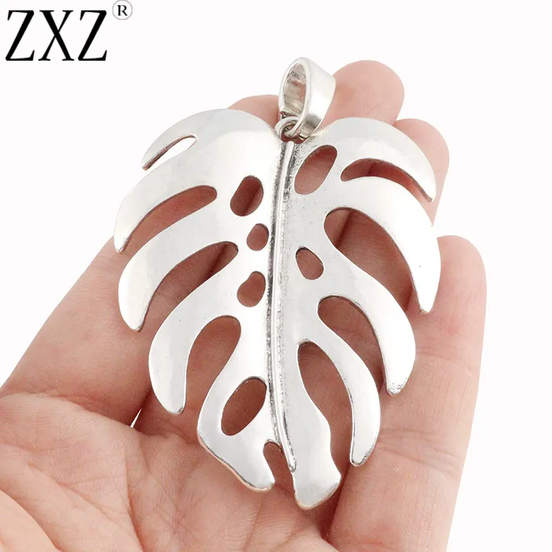 ZXZ 2pcs Tibetan Silver Large Leaf Charms Pendants for Necklace Jewelry Making Findings 80x53mm
ZXZ 2pcs Tibetan Silver Large Leaf Charms Pendants for Necklace Jewelry Making Findings 80x53mm