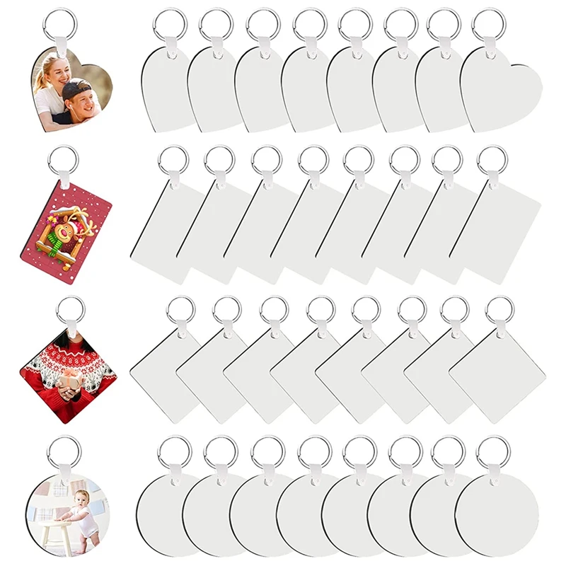36Pcs Sublimation Keychain Blanks Products MDF Double-Side Heat Transfer Print Blanks For DIY Arts Crafts Decor Ornament
36Pcs Sublimation Keychain Blanks Products MDF Double-Side Heat Transfer Print Blanks For DIY Arts Crafts Decor Ornament