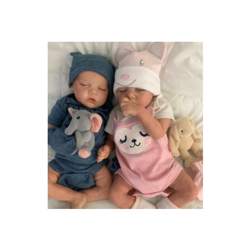 Lifelike Silicone Vinyl Twins Doll Baby Reborn 17 Inch 43 CM Realistic Sleeping Babies Dolls With Lovely Clothes KidsPlaymate
Lifelike Silicone Vinyl Twins Doll Baby Reborn 17 Inch 43 CM Realistic Sleeping Babies Dolls With Lovely Clothes KidsPlaymate