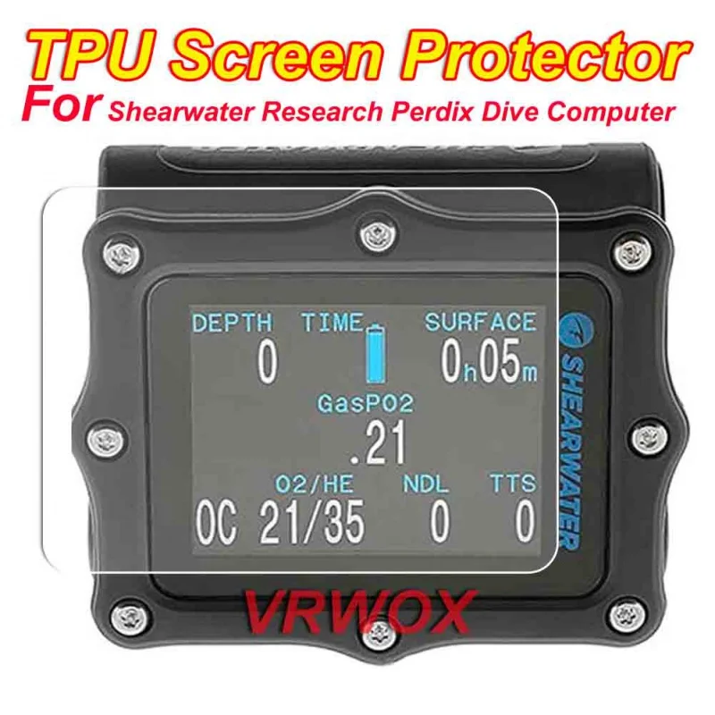 

Protector For Shearwater Research PERDIX AI / PERDIX 2 Petrel 3 Teric Dive Computer Film Clear TPU Nano Screen Guard Accessories