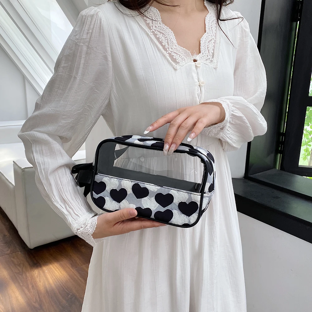 Visible Storage Bags Black White Love Print Fashion Ladies Handbag Makeup Organizer Bag for Women Girls
Visible Storage Bags Black White Love Print Fashion Ladies Handbag Makeup Organizer Bag for Women Girls