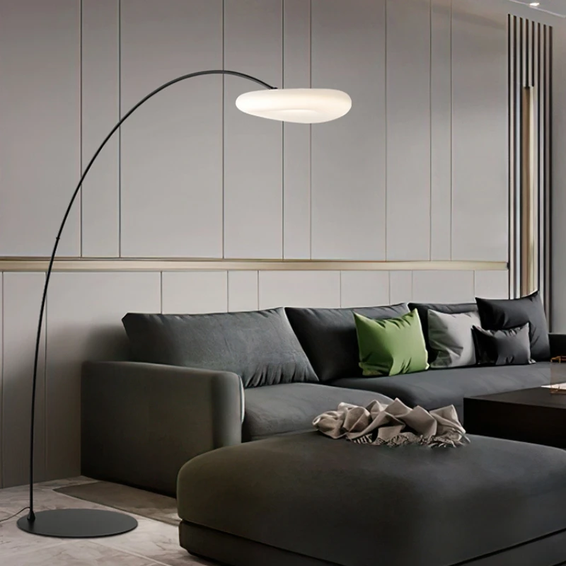 

New Fishing Cloud Floor Lamp Living Room Sofa next to INS Ambience Light Simple Advanced Creative Design Black