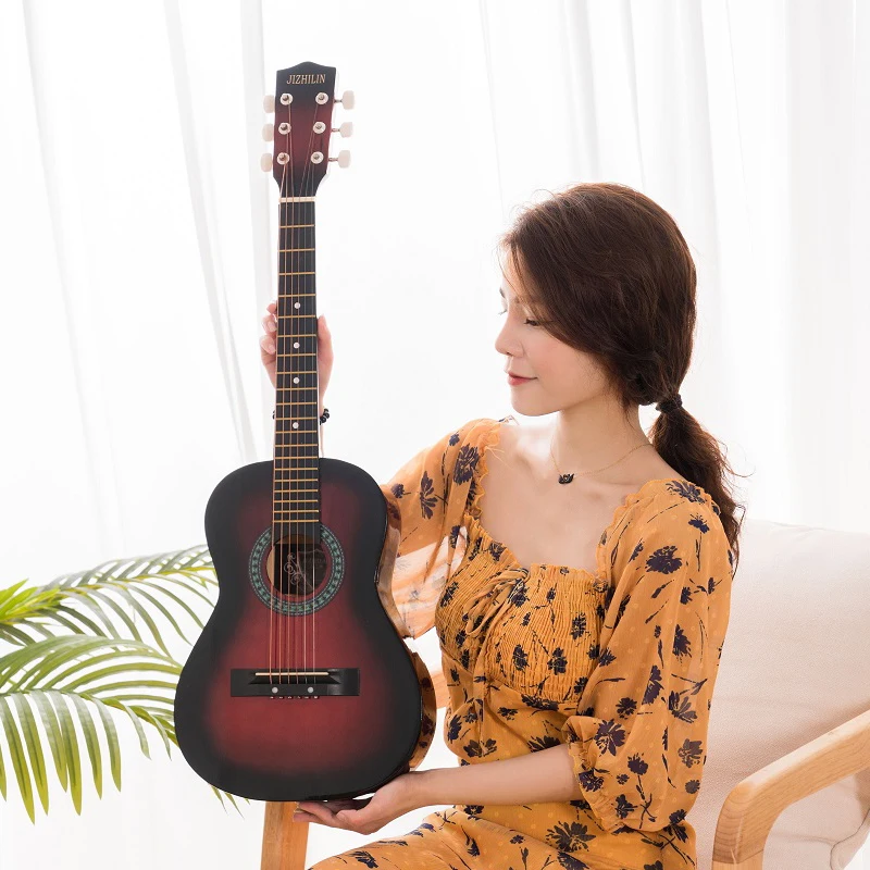 

Travel Acoustic Guitar Left Handed 6 String Classical Telecaster Guitar Hollow Body Baritone Guitarra Clasica Music Instrument