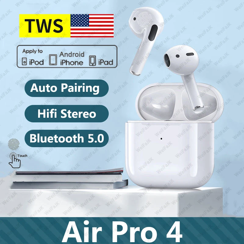 Оригинальный Apple AirPods Pro 3 4 наушники-вкладыши TWS беспроводные наушники Bluetooth 5 0