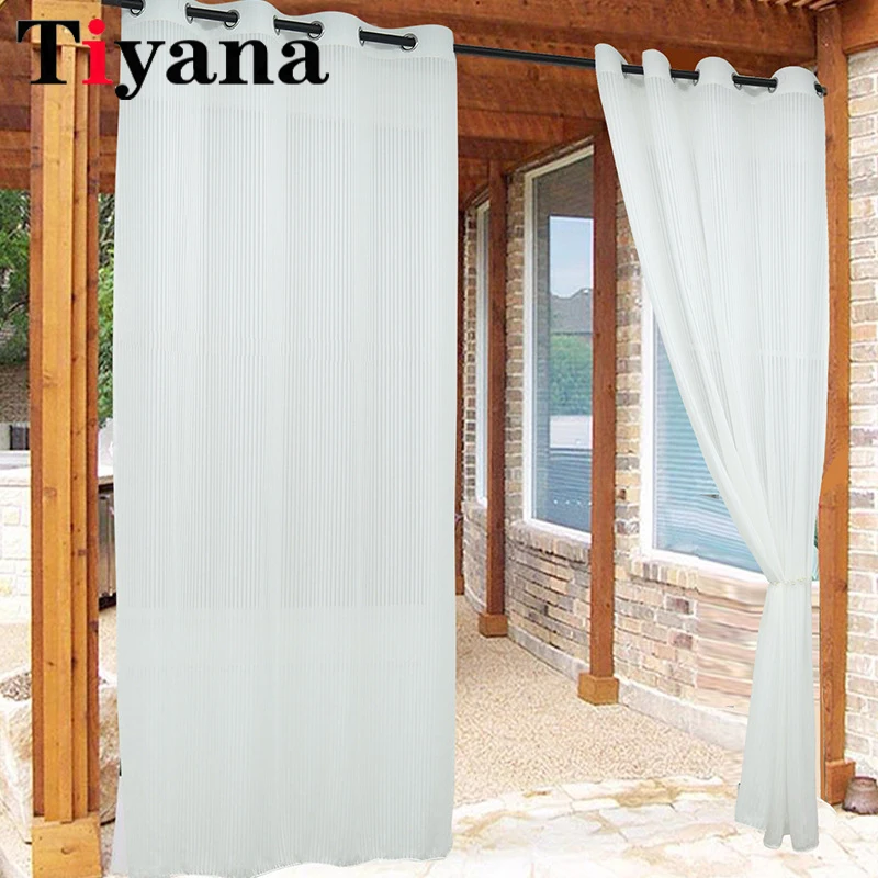 Single Panel Outdoor Sheer Curtains Waterproof Garden Patio Porch Drape Decoration for Porch Exterior Voile Curtain Grommet Top
Single Panel Outdoor Sheer Curtains Waterproof Garden Patio Porch Drape Decoration for Porch Exterior Voile Curtain Grommet Top