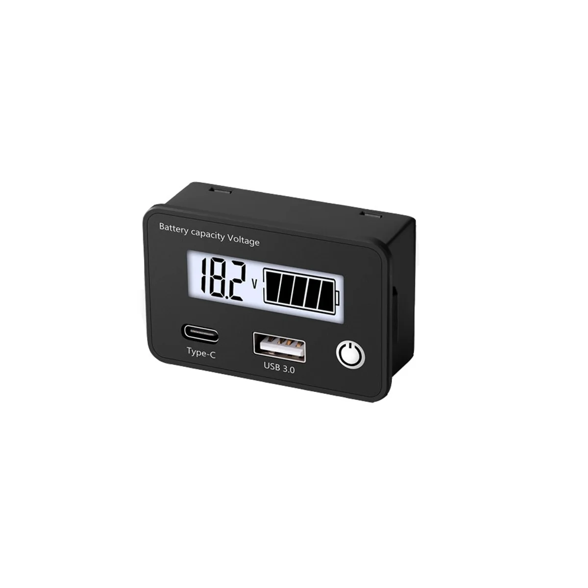 

Индикатор емкости аккумулятора DC 8-30 в, тестер уровня свинцово-кислотных литиевых аккумуляторов, USB 3,0, цифровой вольтметр, измеритель напряж...