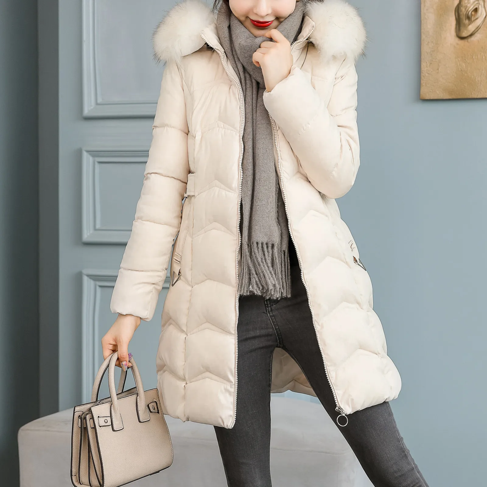 Womens Slim-Fit Overcoat Winter Mid-Length Thicken Cotton Coat Hooded With Winter Jacket for Women Black Women's Casual Jackets
Womens Slim-Fit Overcoat Winter Mid-Length Thicken Cotton Coat Hooded With Winter Jacket for Women Black Women's Casual Jackets