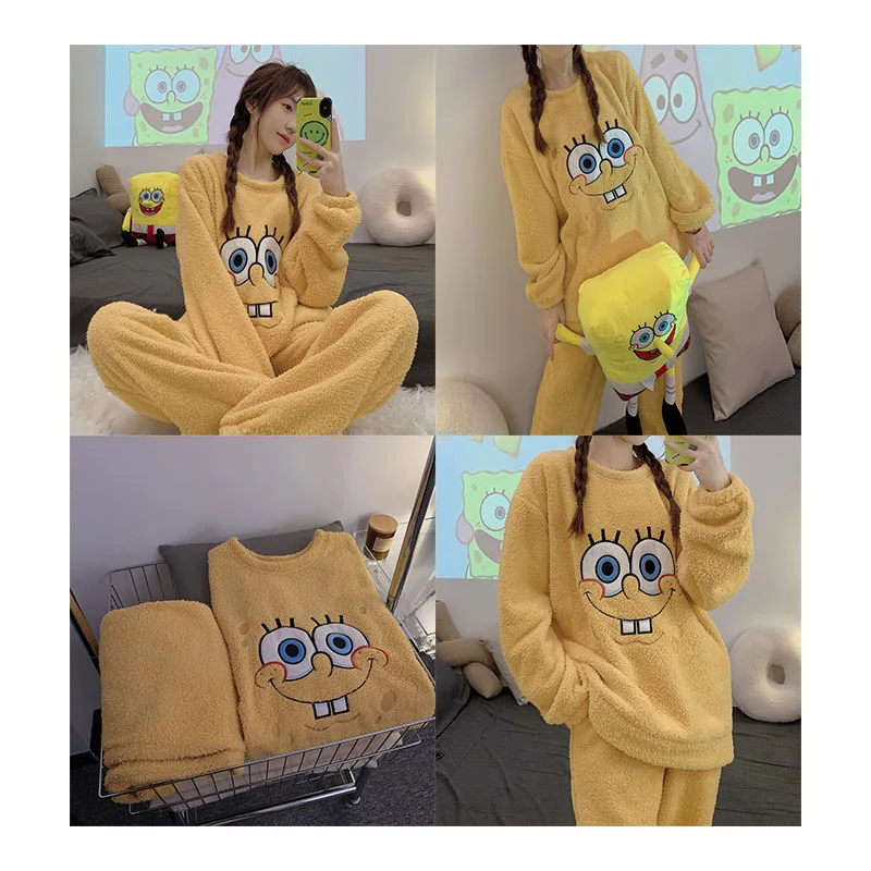 Kawaii Anime Around Spongebobs Squarepants Winter Thickened Coral Velvet Pajamas Can Be Worn Outside The Christmas Birthday Gift
Kawaii Anime Around Spongebobs Squarepants Winter Thickened Coral Velvet Pajamas Can Be Worn Outside The Christmas Birthday Gift