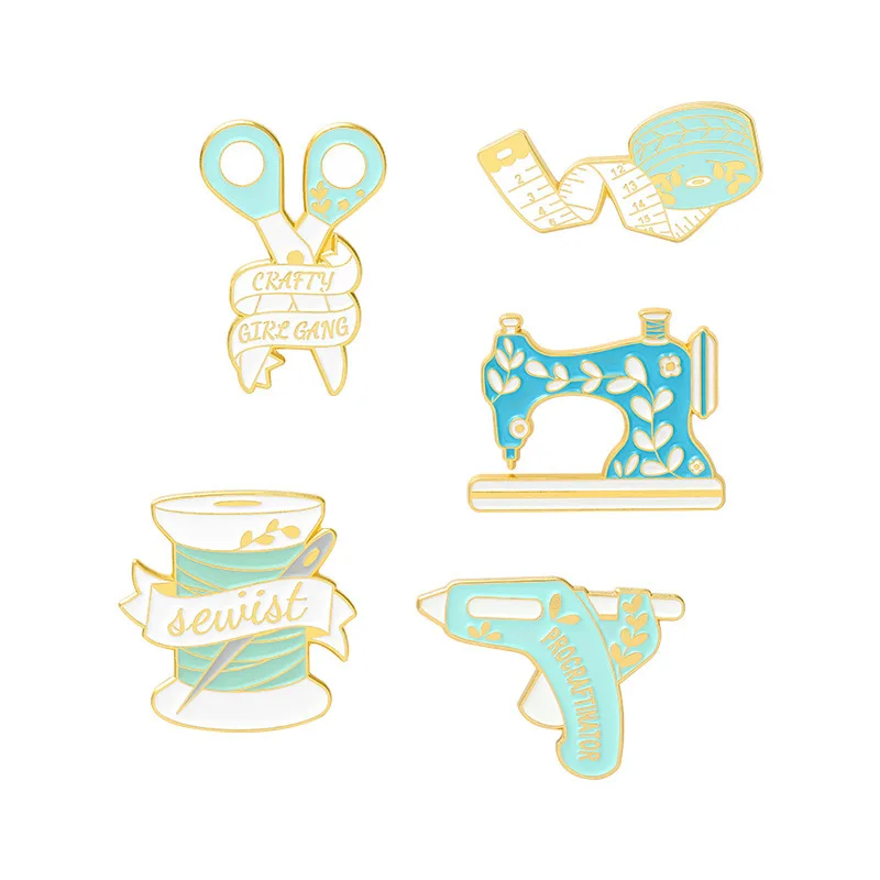 Sewing Machine Tape Measure Pins Scissors Needle Thread Pins Clothing Backpack Alloy Brooch Enamel Lapel Pins Badge Wholesale
Sewing Machine Tape Measure Pins Scissors Needle Thread Pins Clothing Backpack Alloy Brooch Enamel Lapel Pins Badge Wholesale