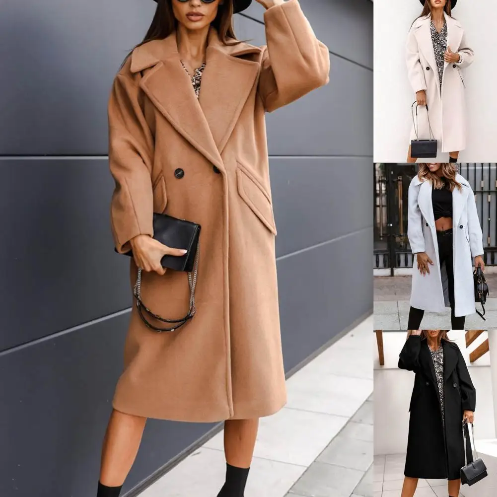 Casual Women Oversize Coat Lady Long Coat All Match Turndown Collar Pockets Overcoat Pockets
Casual Women Oversize Coat Lady Long Coat All Match Turndown Collar Pockets Overcoat Pockets